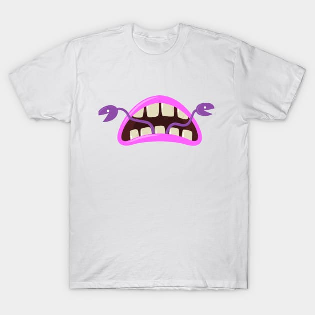 Funny Monster Mouth with tongue for mask Coronavirus T-Shirt by andreperez87